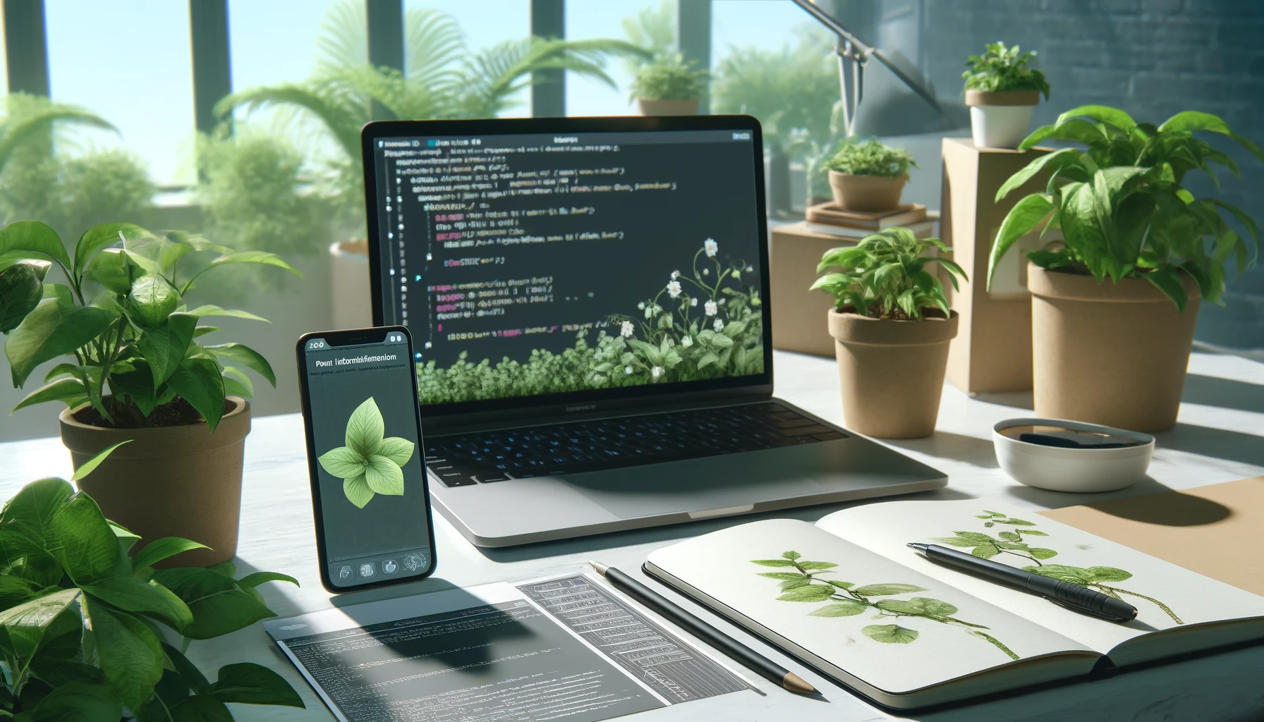 a plant identification app's development process.