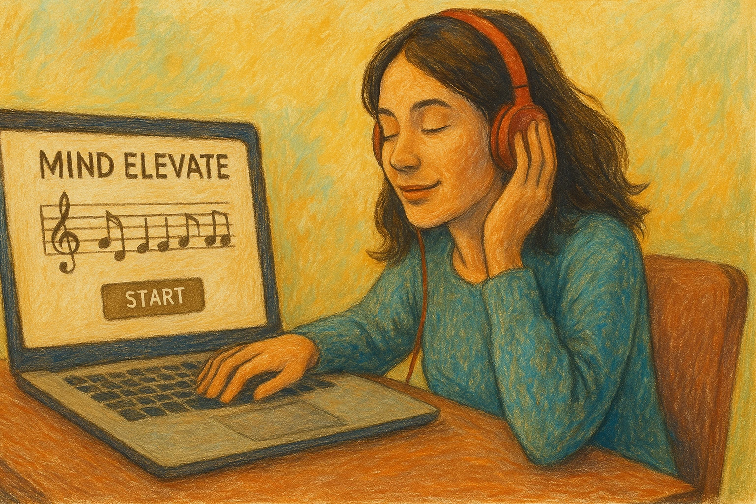 Woman is using Mind Elevate to strengthen brain.
