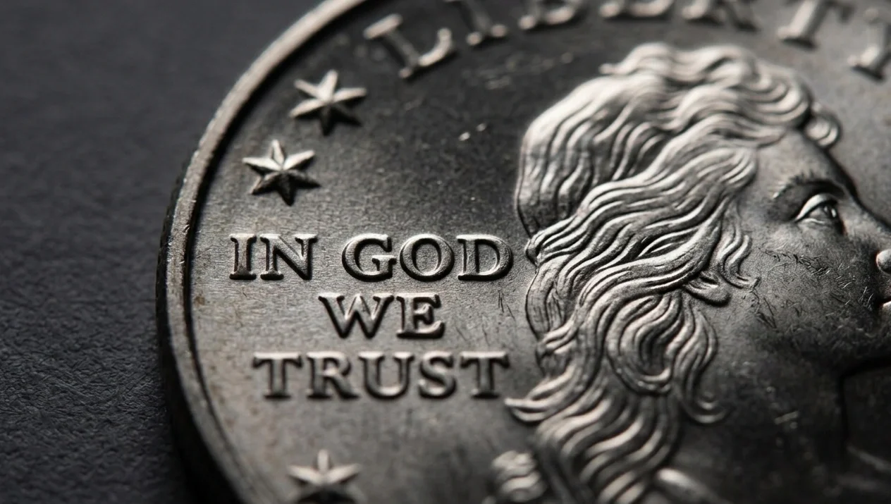 Close-up of a 1798 Draped Bust Dollar